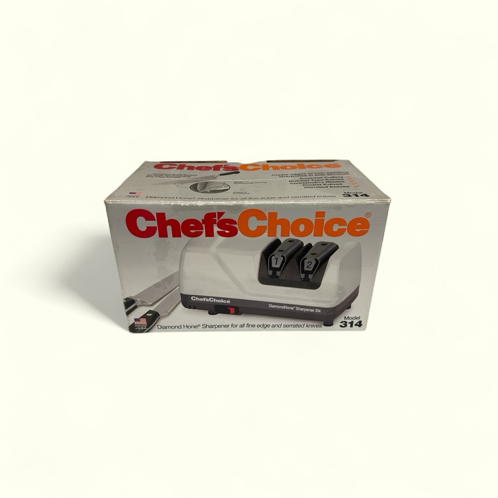 Chef’sChoice 314 Electric Diamond Sharpener White Fine Edge &‎ Serrated Knives
